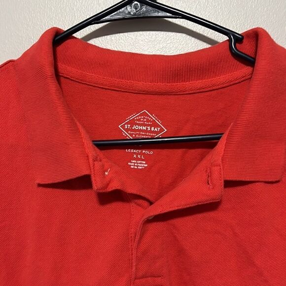 St John’s Bay Mens Red Legacy Polo Shirt Size XXL - Picture 2 of 2
